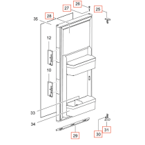 Thetford jääkaapin ovi T1090 MK2