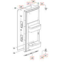 Thetford jääkaapin ovi T1090 MK2