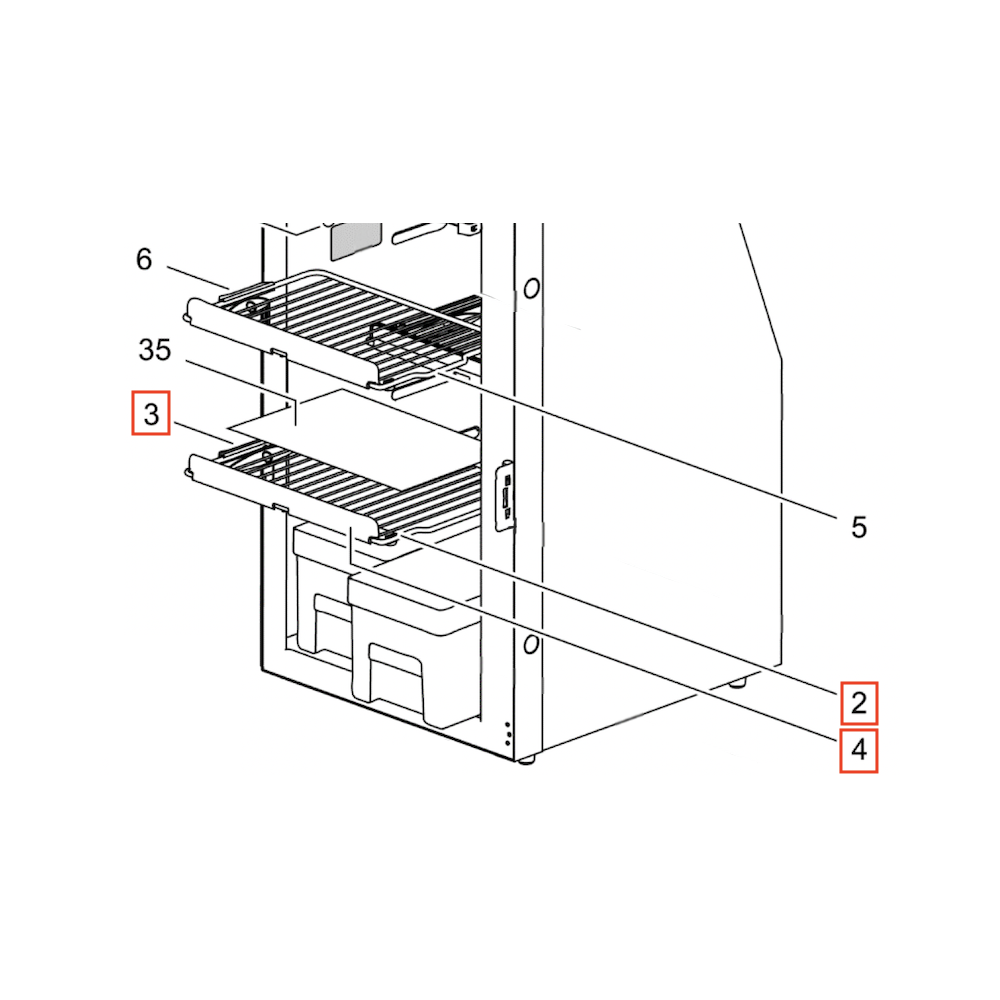Thetford ritilähylly T1090 alahylly