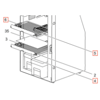 Ritilähylly Thetford T1090 ylähylly