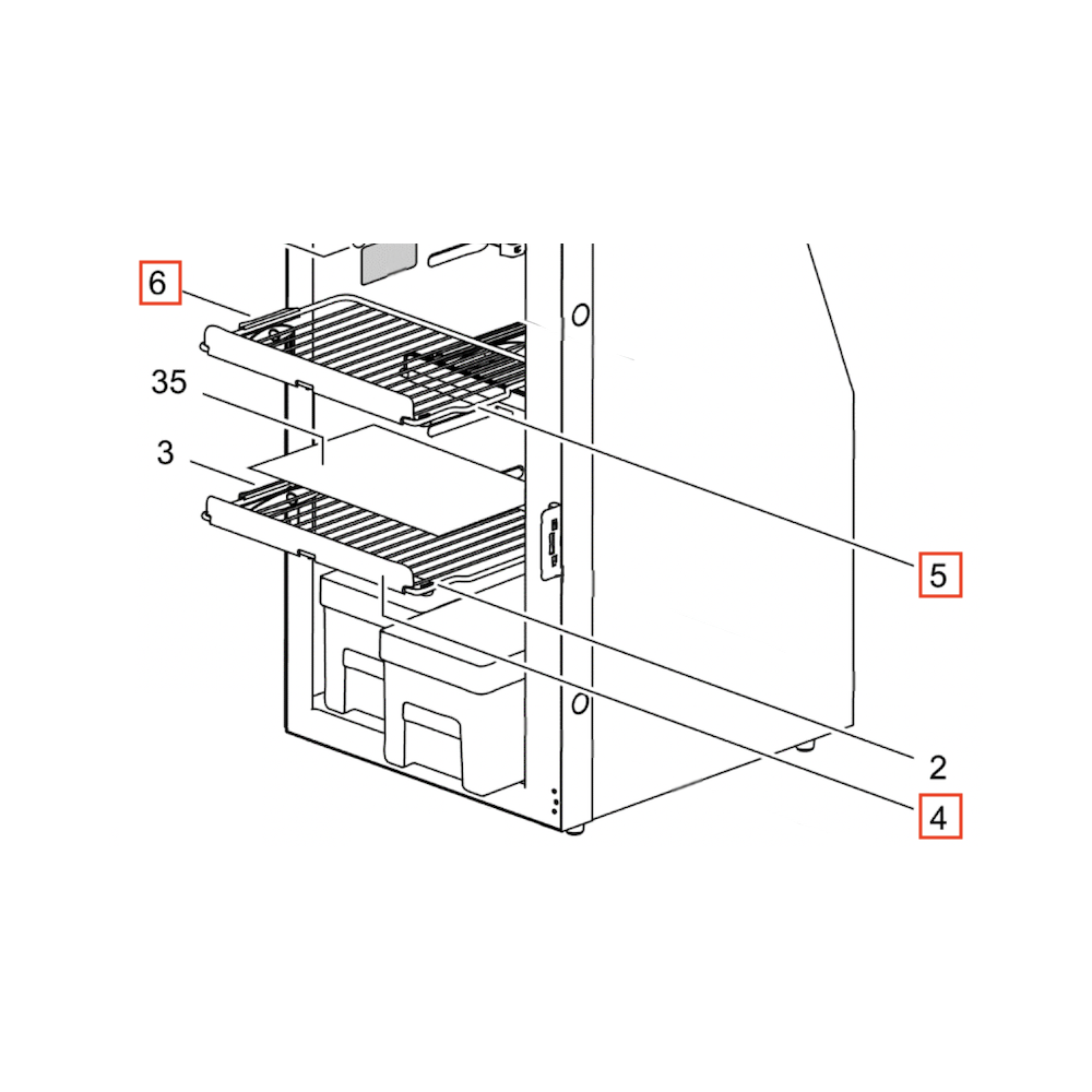 Ritilähylly Thetford T1090 ylähylly