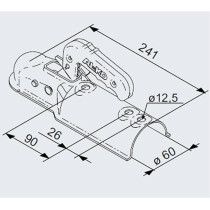 Kuulakytkin AL-KO AK 7 Plus Ø60 mm putkelle