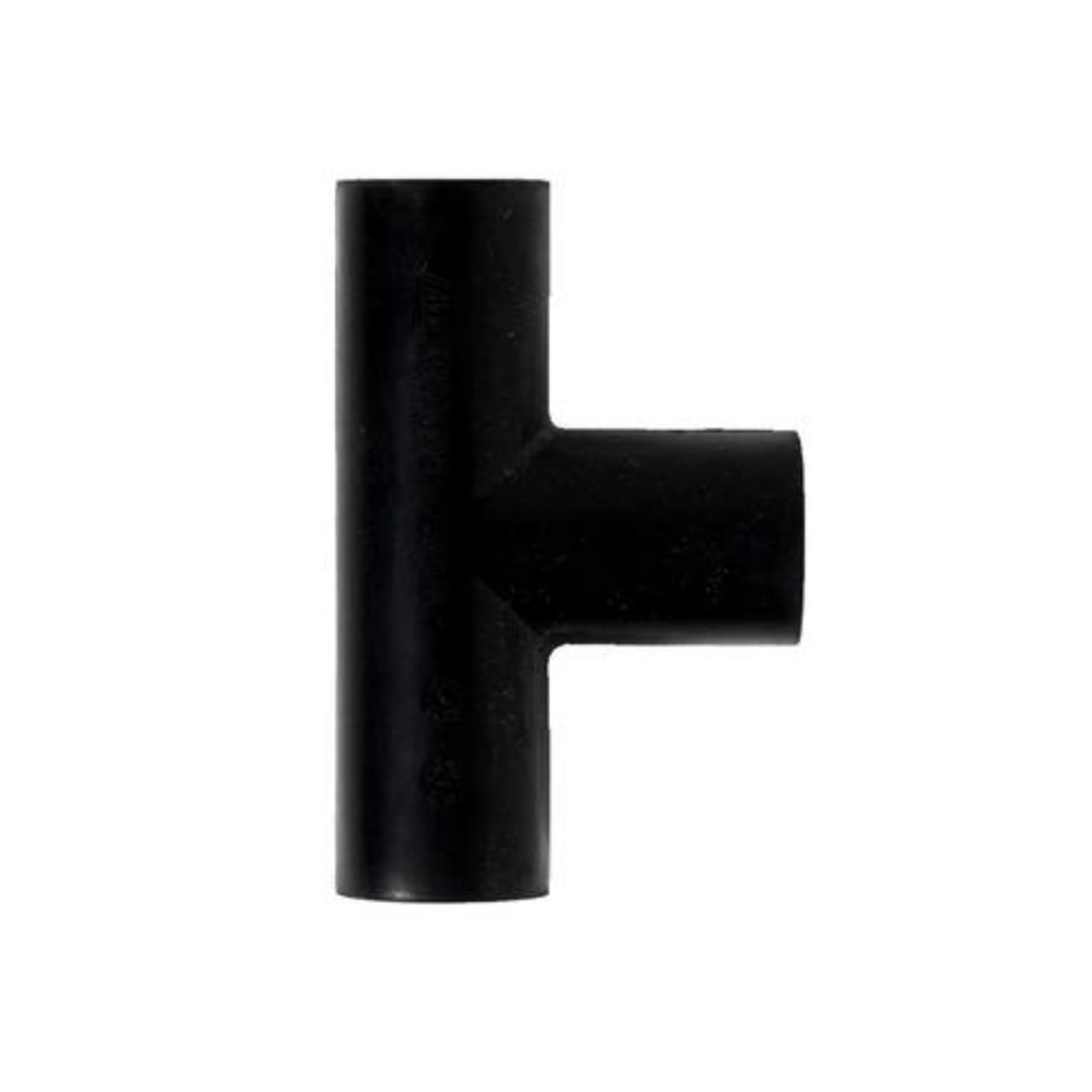 Alde T-kappale, kumi (Ø22 mm, esiasennetuilla jousikiristimillä)