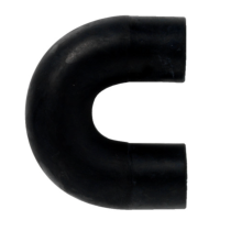 Alde U-kappale, kumi (Ø22 mm, esiasennetuilla jousikiristimillä)