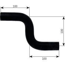 Alde S-kappale, kumi (Ø22 mm, lyhyt, esiasennetuilla jousikiristimillä)