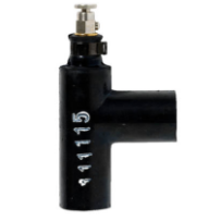 Alde T-kappale ilmausruuvilla ja kiristimillä, kumi (Ø22 mm)