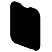 Thetford altaan lasikansi SBL34xx, musta