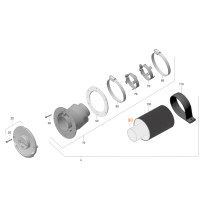 Truma AA 3 -pakoputki, Ø55 mm