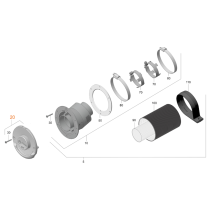 Seinäläpiviennin ulko-osa ZR 80 Truma Combi / E 4000