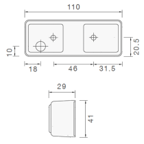Aspöck Flexipoint 3 -etuvalo, 12V