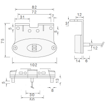 Sivuvalo Aspöck Flatpoint 2 LED 12V muovi kiinnikkeellä