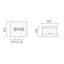 Aspöck Squarepoint -etuvalo, 12V