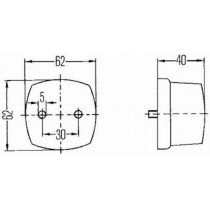 Äärivalo Hella 62x62 mm