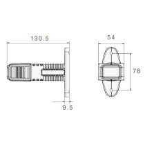 Sivuvalo Aspöck Superpoint 4 LED 12-24V - lyhyt versio