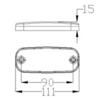 Sivuvalo 111 mm LED 12V