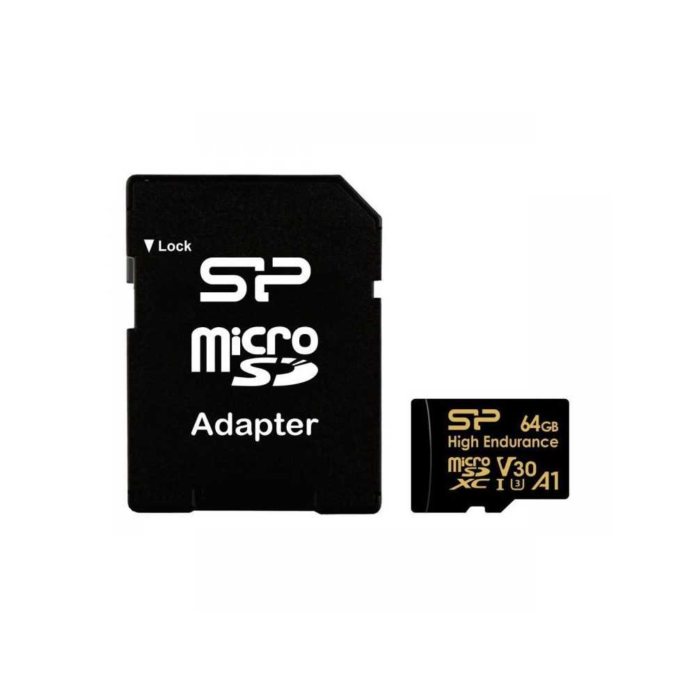 Silicon Power High Endurance V30 64GB microSDXC -kortti (Class 10 Elite UHS-1 U3)
