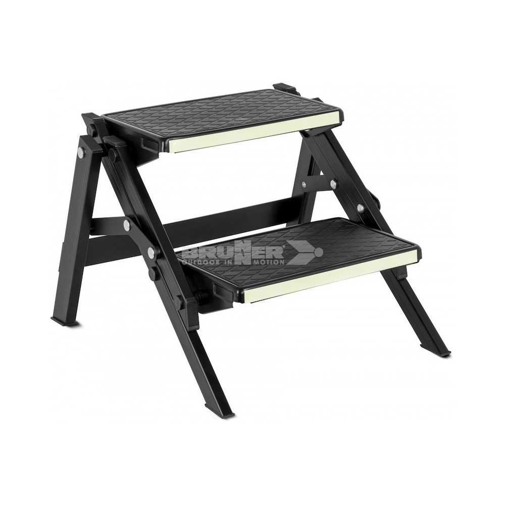 Brunner Ruckstep Black Fluo -kokoontaittuva kaksitasoinen astin Brunner Ruckstep Black Fluo -kokoontaittuva kaksitasoinen astin