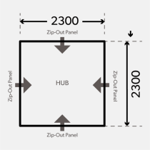 Retkeilysuoja Dometic HUB