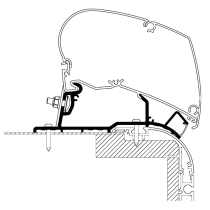 Kattomarkiisin kiinnityssarja Thule Adapter Roof Top Caravan LED