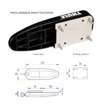 Turvalukko Thule Universal Lock - musta