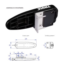 Turvalukko Thule Universal Lock - musta