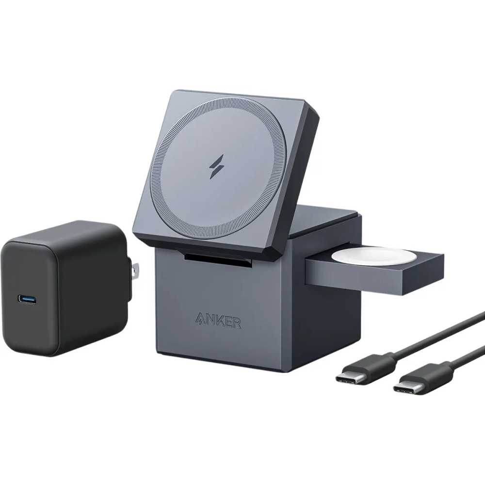 Langaton latausalusta Anker 3-in-1 Cube with MagSafe