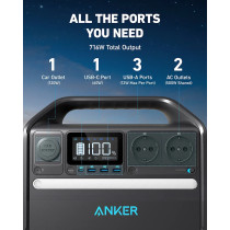 Anker 535 Portable Power Station 512 Wh - kannettava virta-asema