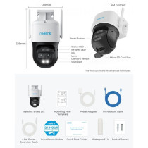 Reolink Trackmix Series G765 4MP PTZ Auto Tracking AI - valvontakamera LED-kohdevaloilla