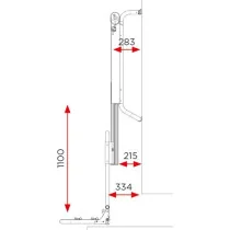 BR-Systems Prostor Lift 12V -polkupyöräteline, korkeus 830-1210 mm