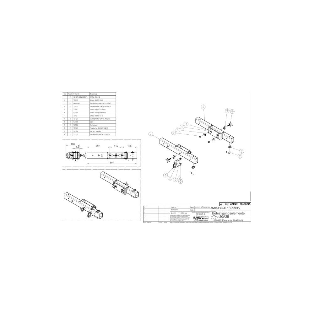 Palkkikiinnitys AL-KO AMC Vario