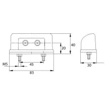 Rekisterikilvenvalo Fristom LED 12-36V