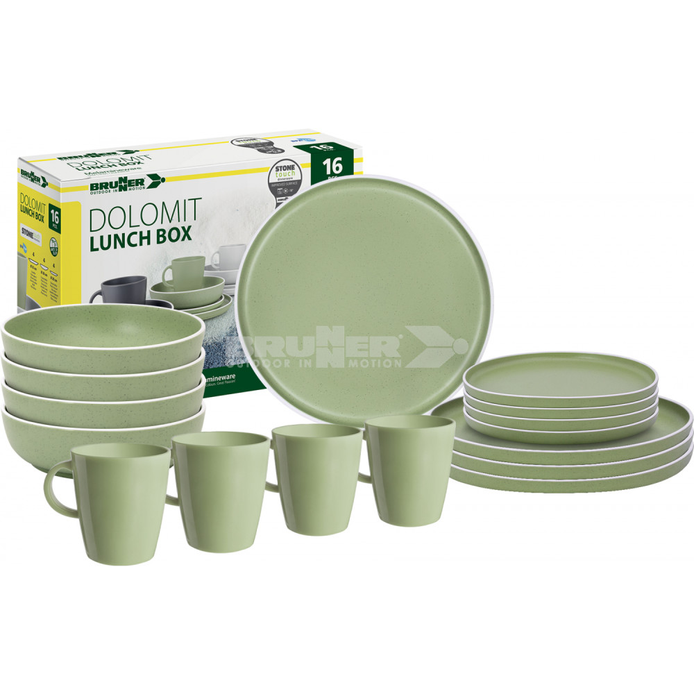 Astiasto Brunner Dolomit Green 16-osainen Astiasto Brunner Dolomit Green 16-osainen
