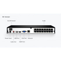 Tallennin Reolink RLN16-410(v2)-4T NVR 4K UltraHD PoE