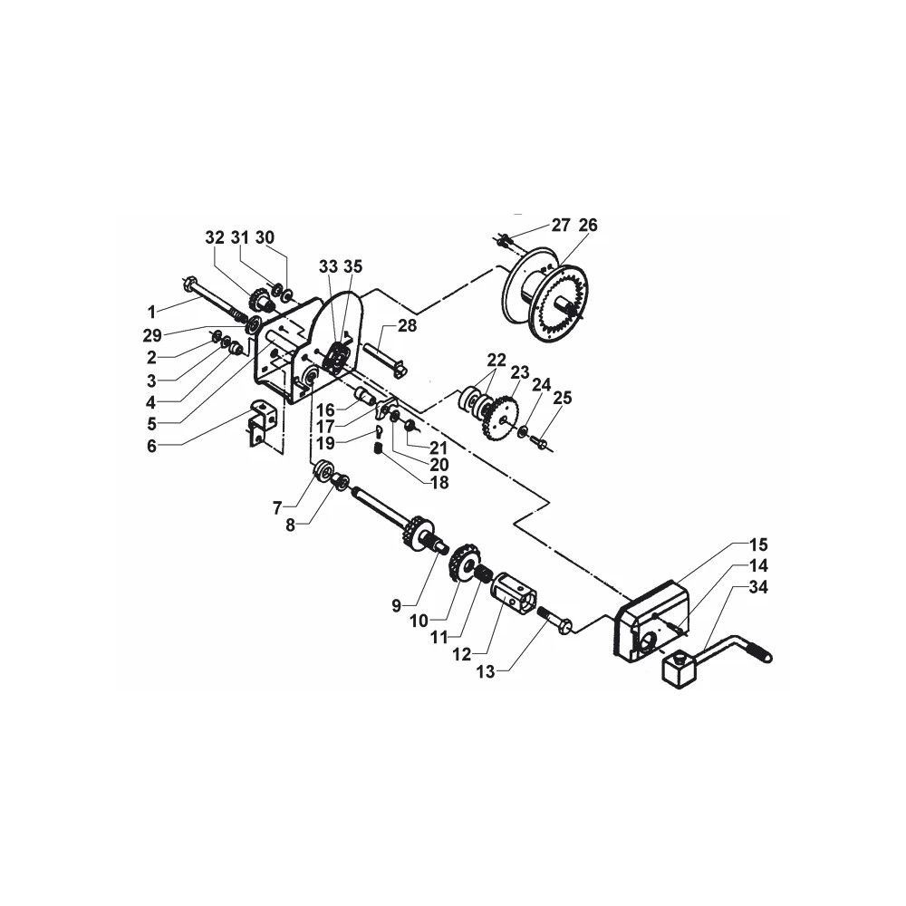 AL-KO lukkorengas vinssin akselille 1201A
