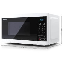 Sharp YC-MS02E-W -mikroaaltouuni digitaalinen