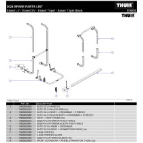 Thule Essential -pyöräkouru V-profiililla, musta