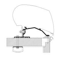 Kattomarkiisin sovitesarja Thule Adapter Roof Kit LMC Caravan