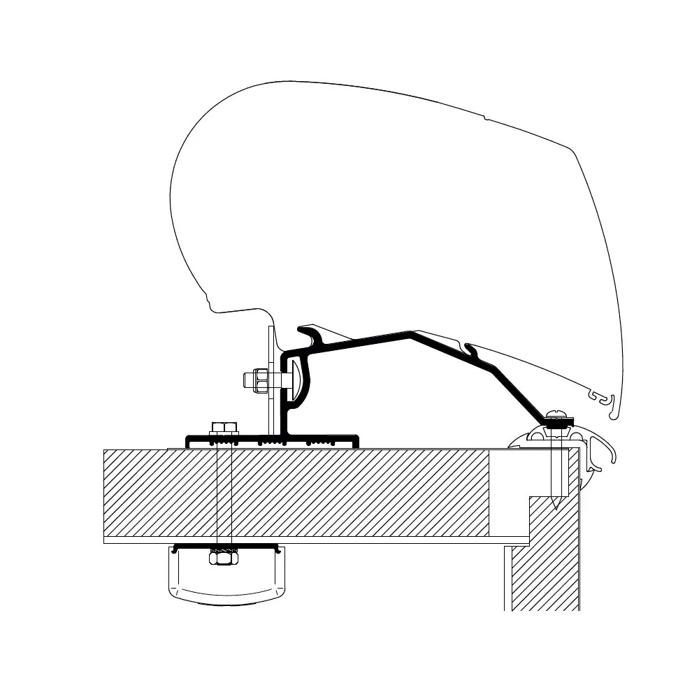 Kattomarkiisin sovitesarja Thule Adapter Roof Kit LMC Caravan Kattomarkiisin sovitesarja Thule Adapter Roof Kit LMC Caravan