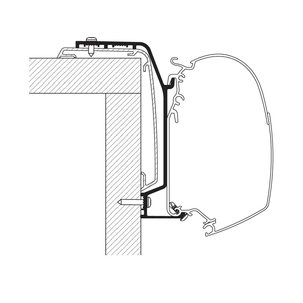 Kattomarkiisin kiinnityssarja Thule Adapter Wall Rapido Serie 6 Kattomarkiisin kiinnityssarja Thule Adapter Wall Rapido Serie 6