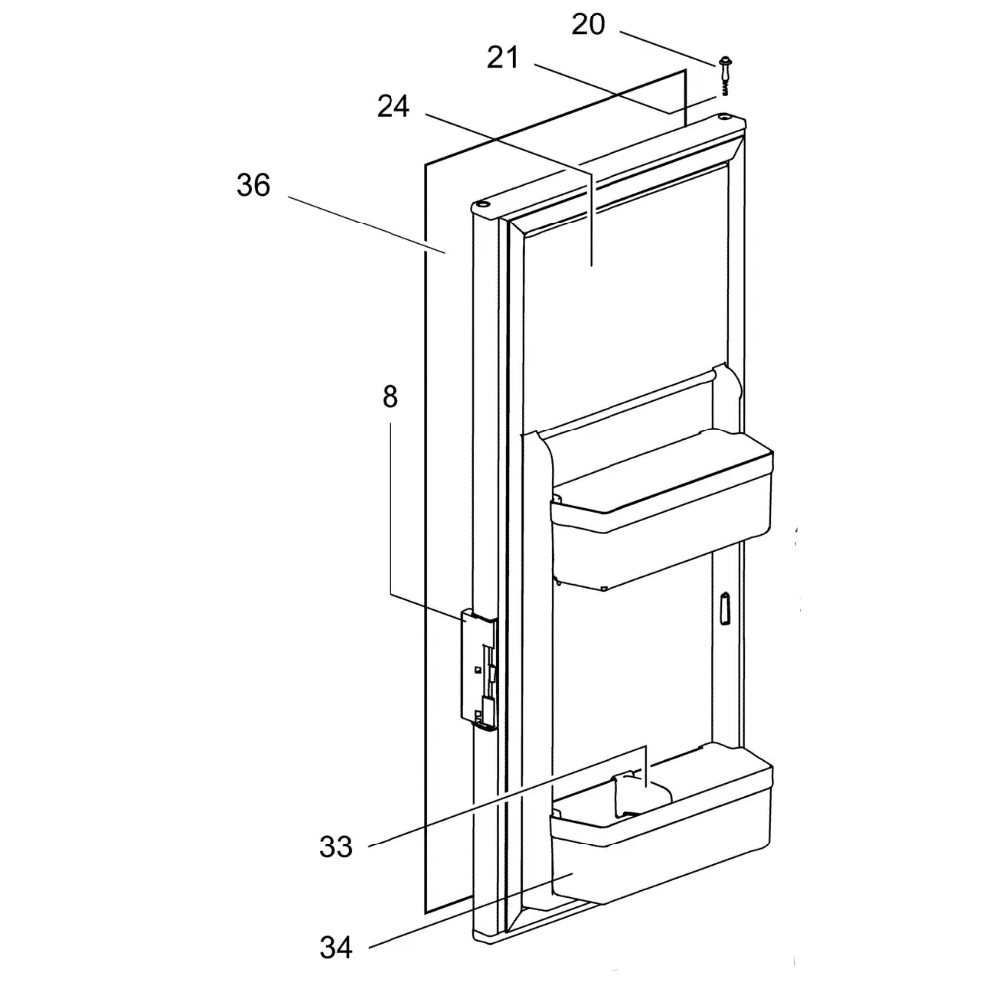 Thetford ovipaneeli T1090 MK 2
