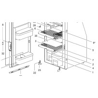 Oven kahva ja lukituslevy Thetford T1090