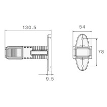 Aspöck Superpoint 4 LED -sivuvalo, 12-24V (Short version)