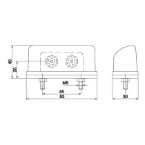 Fristom FT-016 LED -rekisterikilvenvalo, 12V