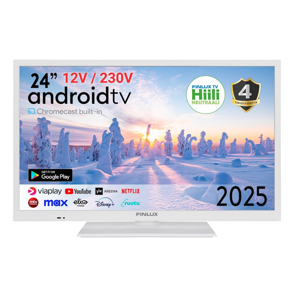 FINLUX 24" M7 Android Smart LED-TV, 12V (valkoinen) FINLUX 24" M7 Android Smart LED-TV, 12V (valkoinen)