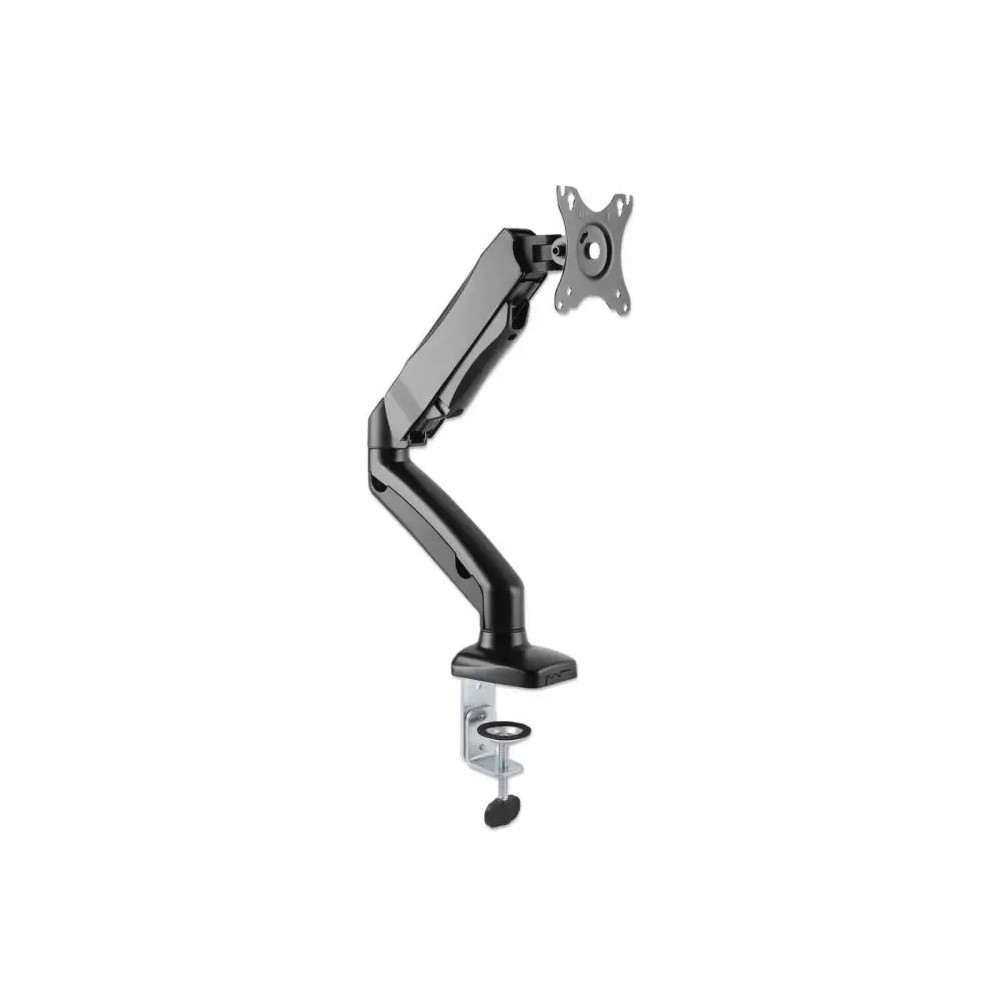 Manhattan Aluminum Gas Spring Single Monitor -pöytäteline näytölle 17-32"