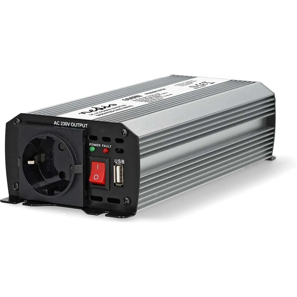 Nedis PIM60012FGY -invertteri, 600W, 12V Nedis PIM60012FGY -invertteri, 600W, 12V