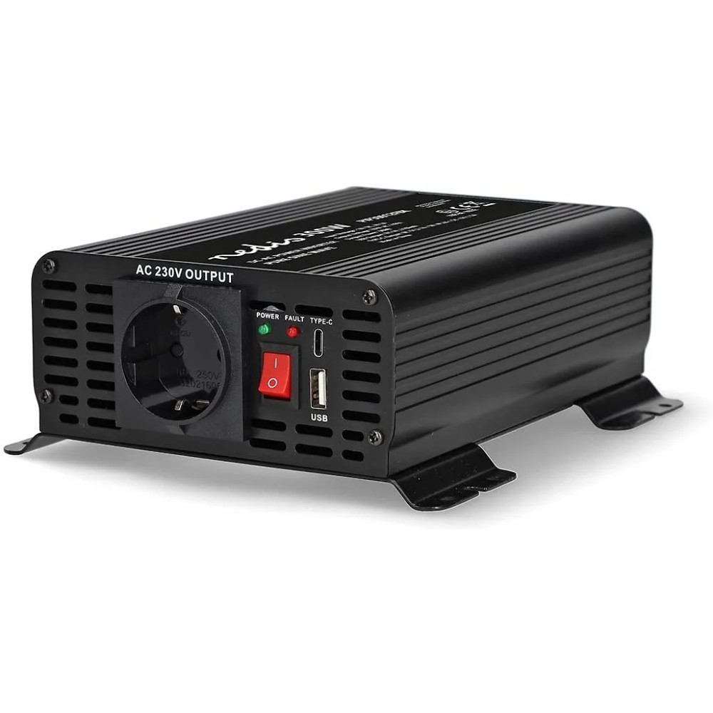 Nedis PIP30012FBK -invertteri, 300W, 12V Nedis PIP30012FBK -invertteri, 300W, 12V