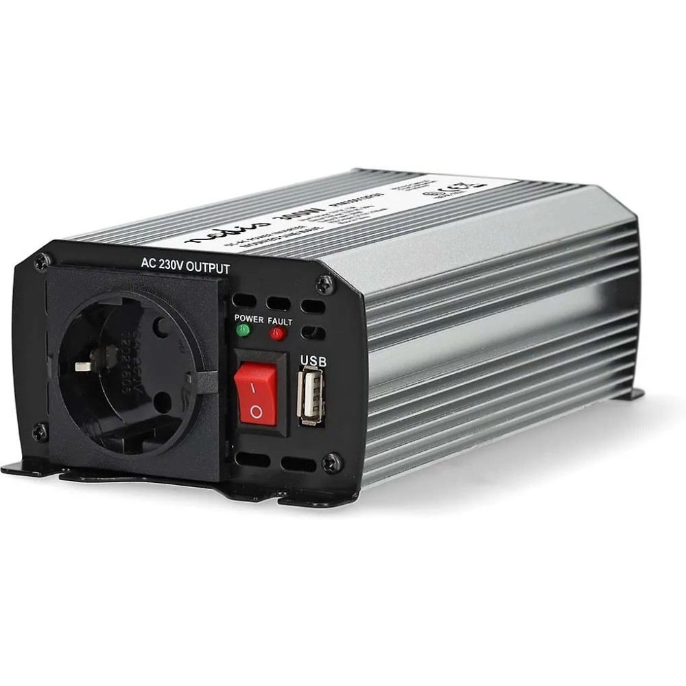 Nedis PIM30012FGY -invertteri, 300W, 12V Nedis PIM30012FGY -invertteri, 300W, 12V