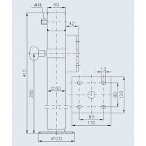 Winterhoff SF 60-D42-19-280+ADAP -tukijalka, 1300 kg