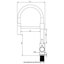 Reich Keramik Trend SR -vipusekoitushana, kromi/musta